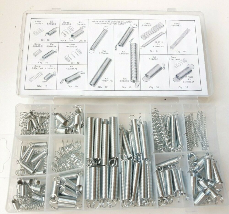 200 Psc Small Metal Steel Expansion Compression Spring Combined Coil Spring Set