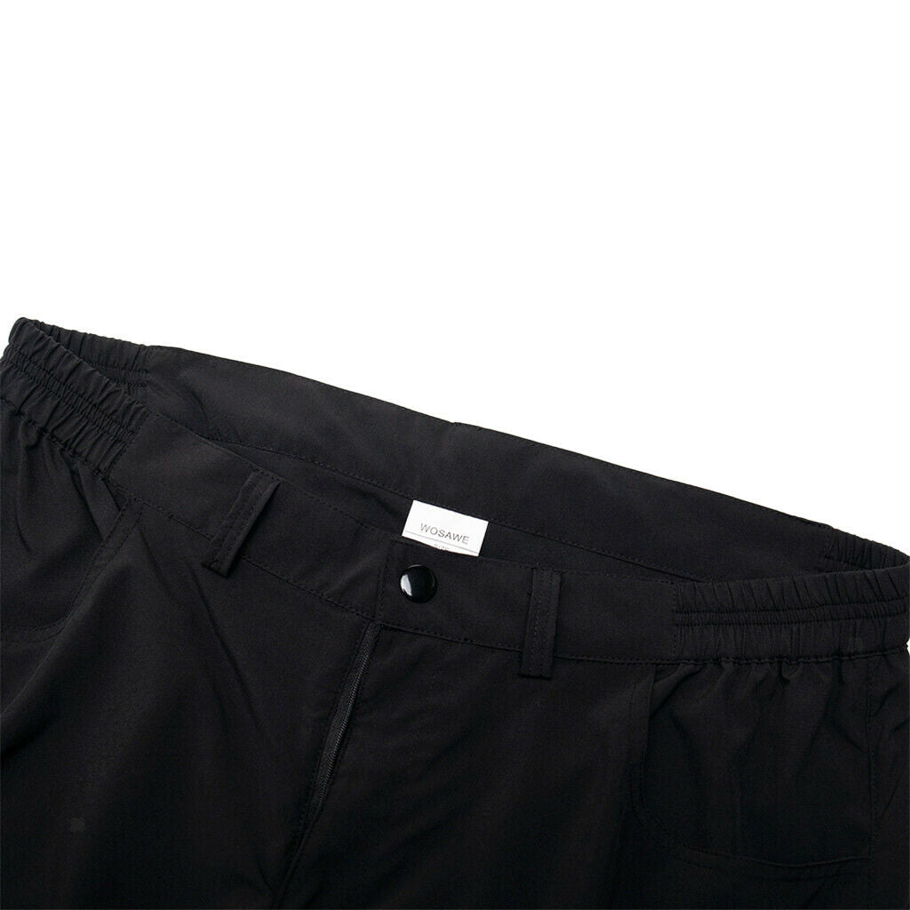 Men Casual Loose Pants Sports Beach Slack Night Reflective Shorts Black XL