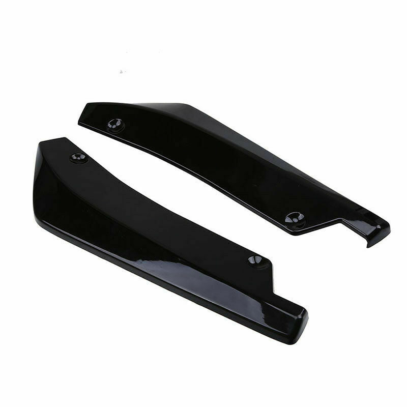 Car Glossy Black Auto Rear Bumper Lip Diffuser Splitter Canard Protector Top