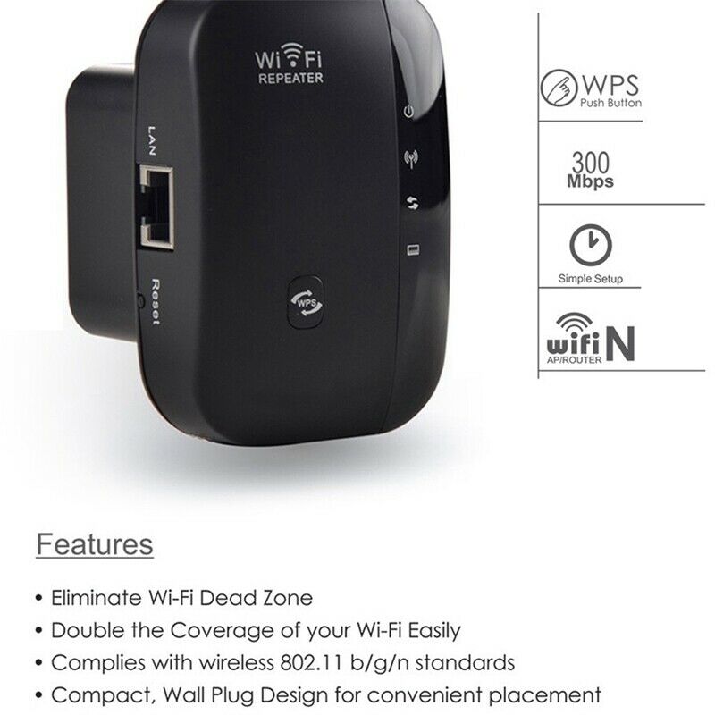 Wifi Range Extender Internet Booster Router Wireless Signal Repeater Us Plug SH9