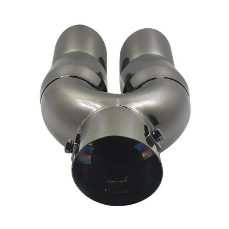 2.5" to 3" Dual Exhaust Tip 3 Inch Outlet 9.5" Length Stainless Exhaust Tailpipe