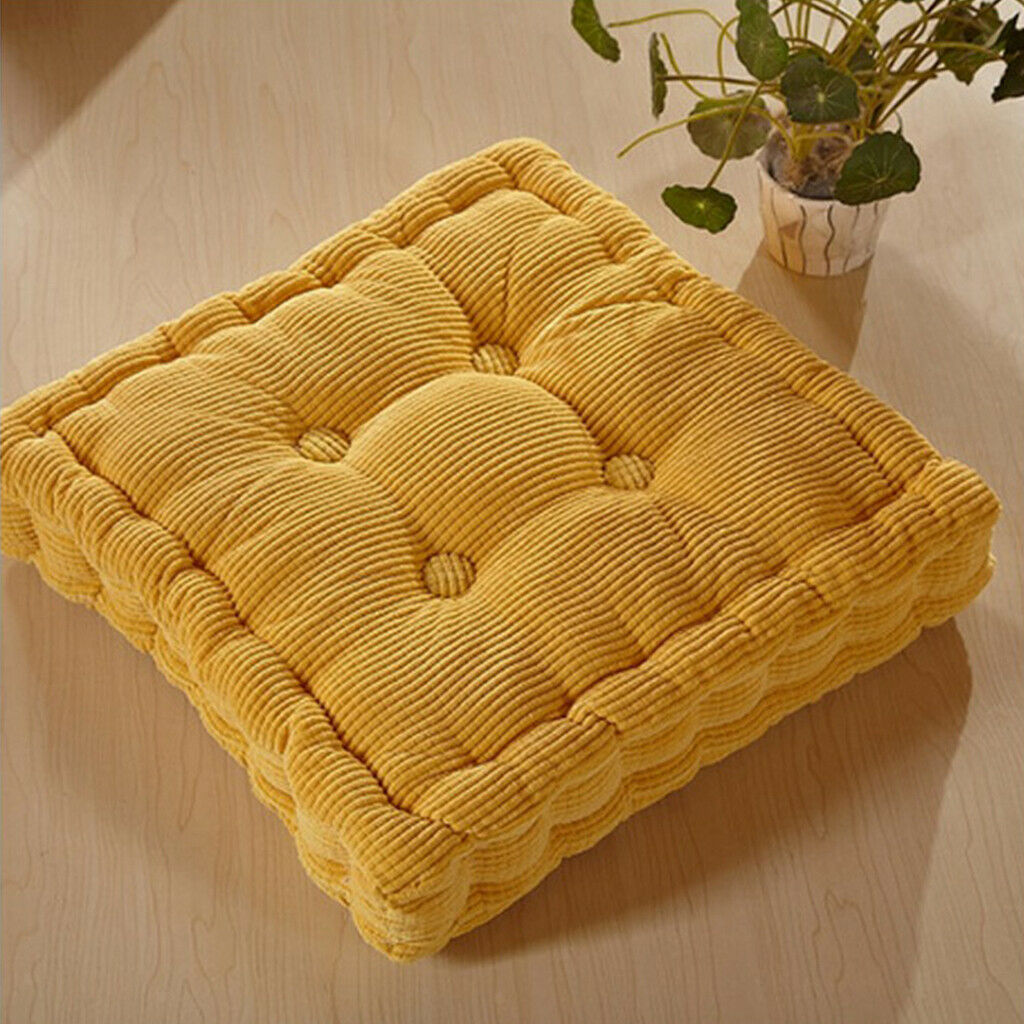 Thickened Chair Cushion Pad Removable Cover for Table Chair -Yellow Pink