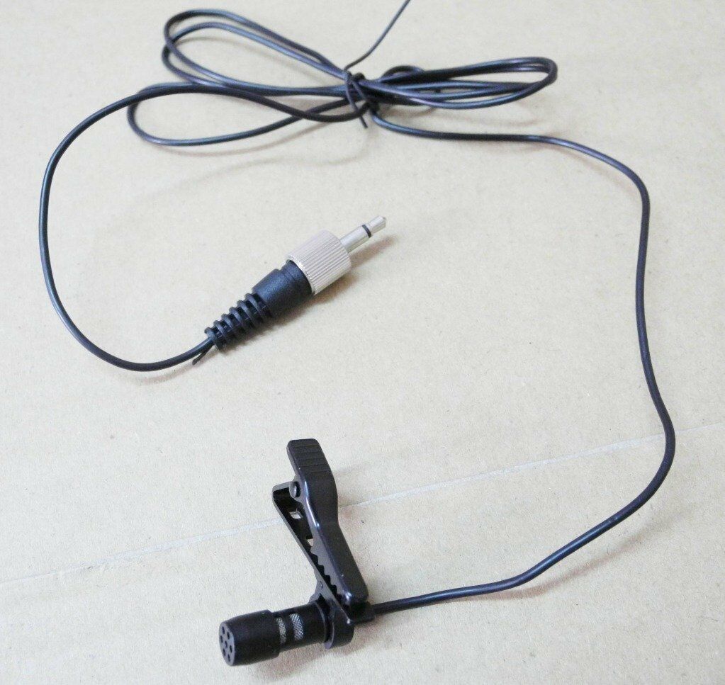 Collar Lavalier mic Microphone for Sennheiser Wireless  1/8" 3.5mm Screw Lock