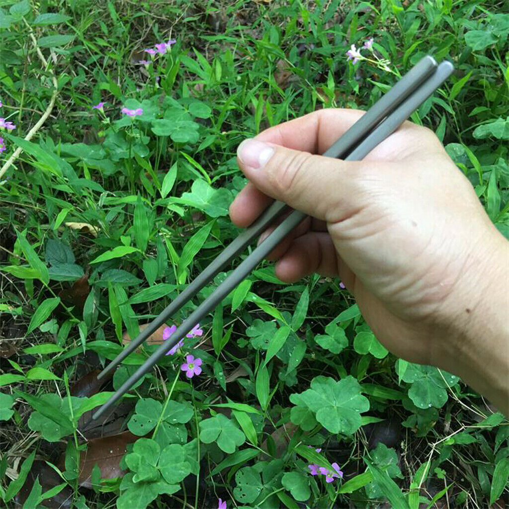 1 Pair of Reusable Non- Portable Titanium Chopsticks,