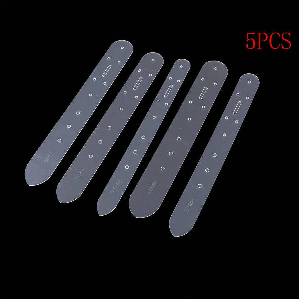 5pcs/set Acrylic Leather Belt Buckle Head End Templates Stencil Tool .l8