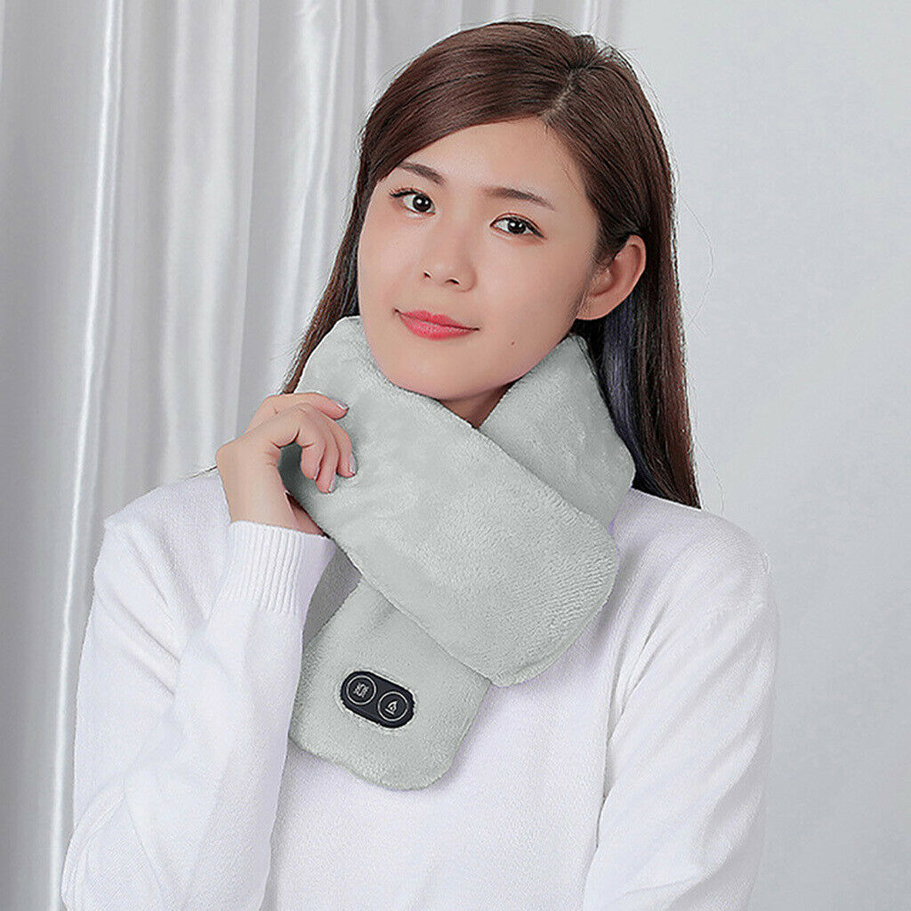 Winter Electric Flannel Heated Neck Scarf Shawl for Men Women Neck Warmer