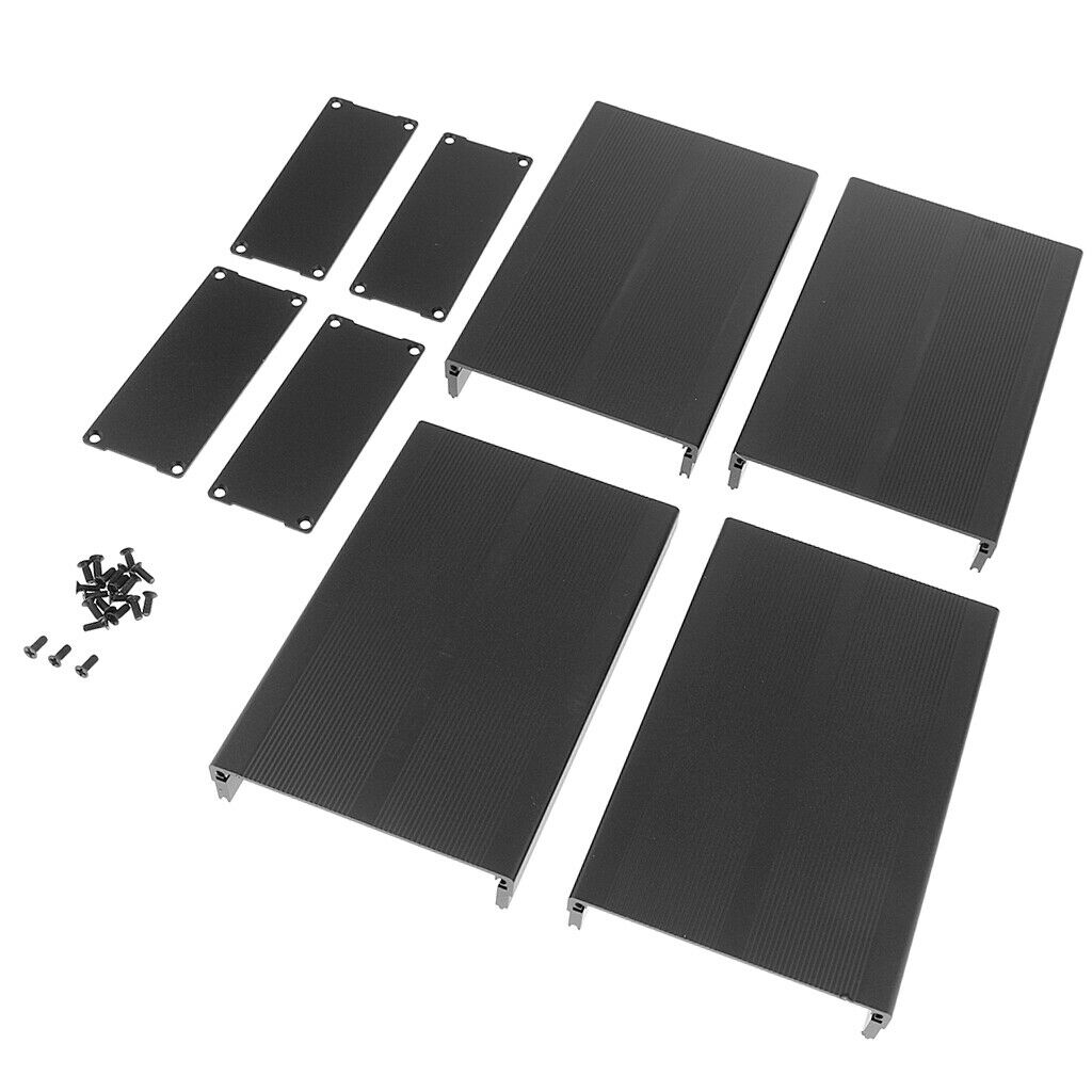 2Pcs Aluminum Enclosure PCB Cooler Box Case DIY for Projector 97x40x150mm
