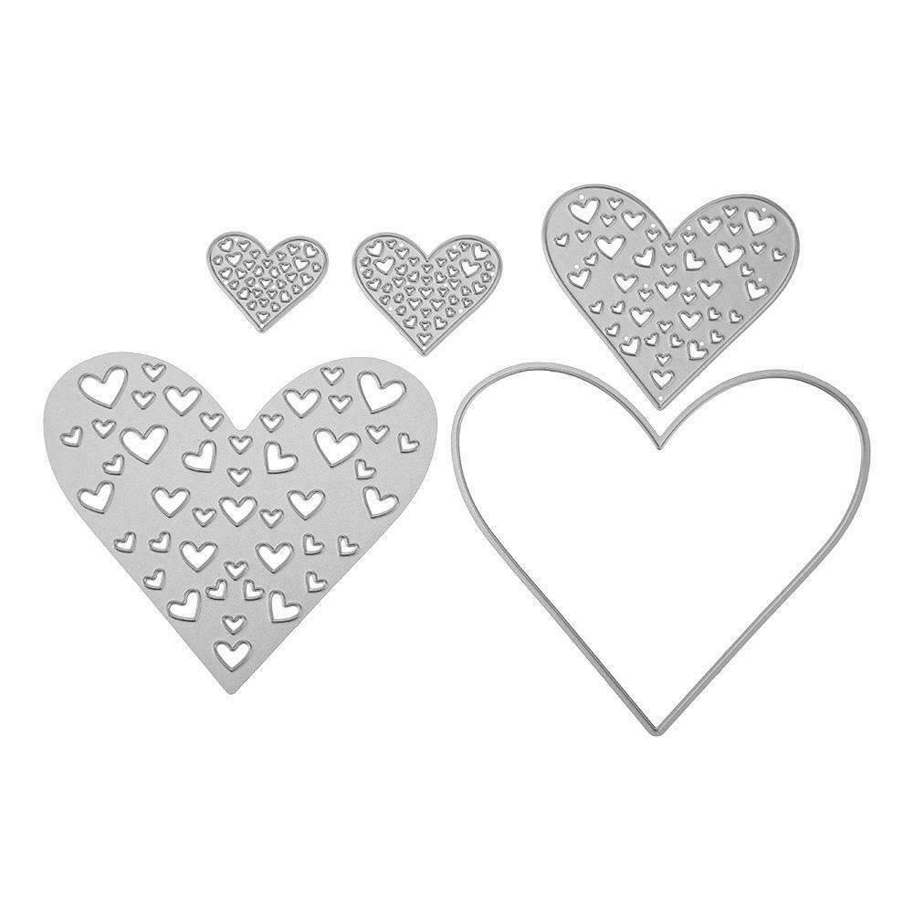 4pcs DIY Craft Cutting Dies Stencils Scrapbook Embossing Photo Album Cards @