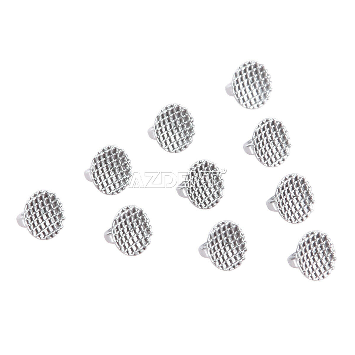 20X AZDENT Dental Orthodontic Lingual Buttons Direct Bond Eyelet Round Base