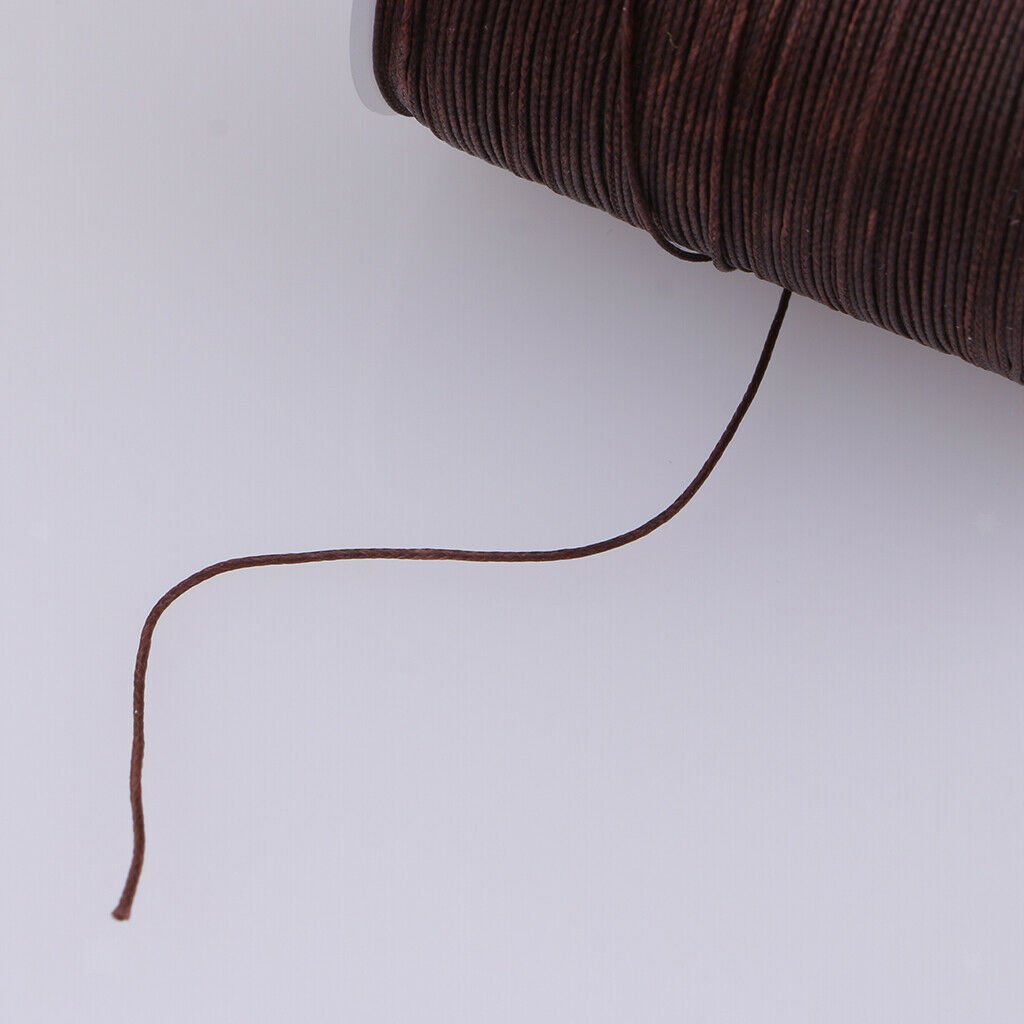 130M Leather Sewing Round Waxed Thread Cord Hand Sewing Stitching Dark Brown