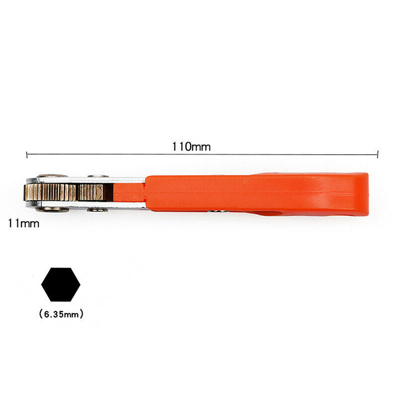 1pc Mini portable Screwdriver Ratchet Handle Adjustable 1/4 inch Hex Drive Bits