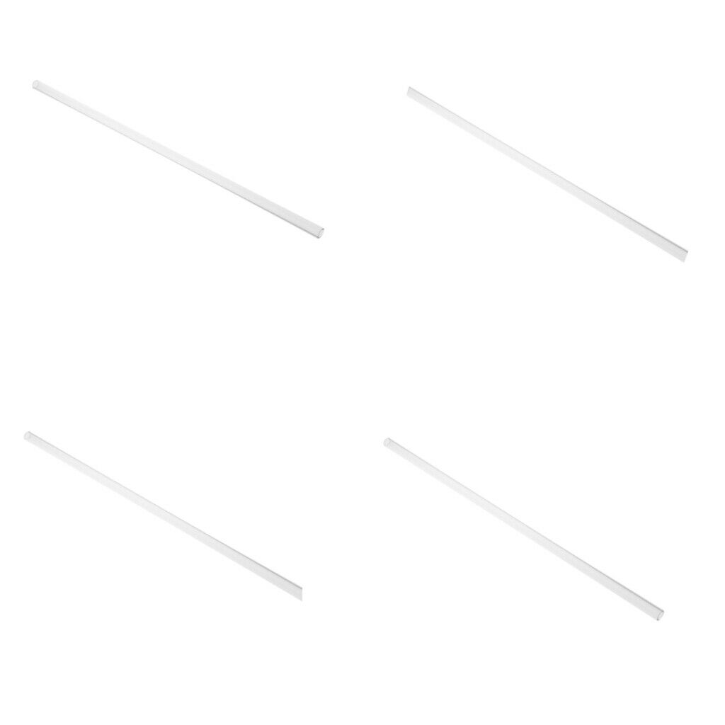 4x Clear Computer Acrylic Water Tube 10mmx14mm Diameter 2mm Wall 500mm Long