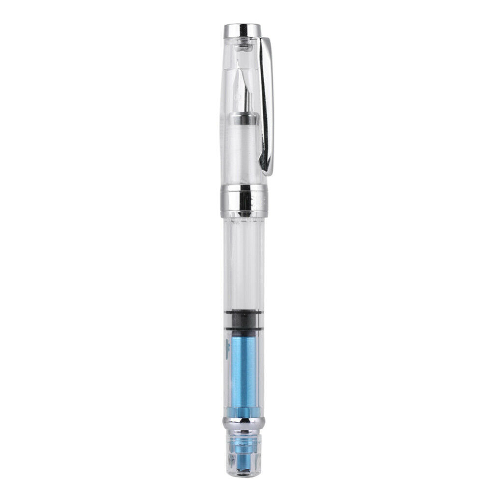 4Pcs F Point  Vacuum Pump Transparent Clear Fountain Pen Fine Nib Craft DIY Gift
