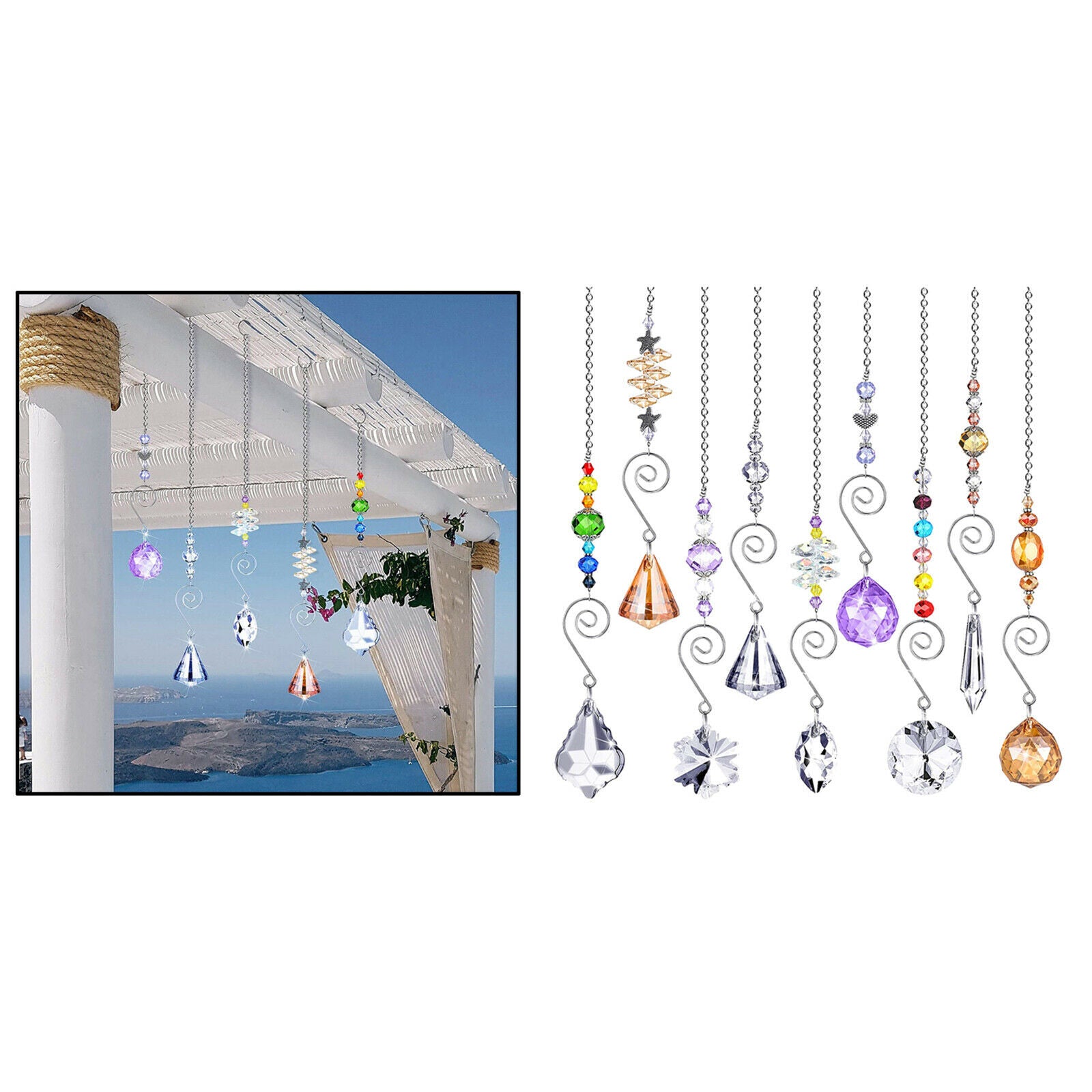 9 Pieces Crystals   Window Suncatcher for Wall Tree Home Outdoor