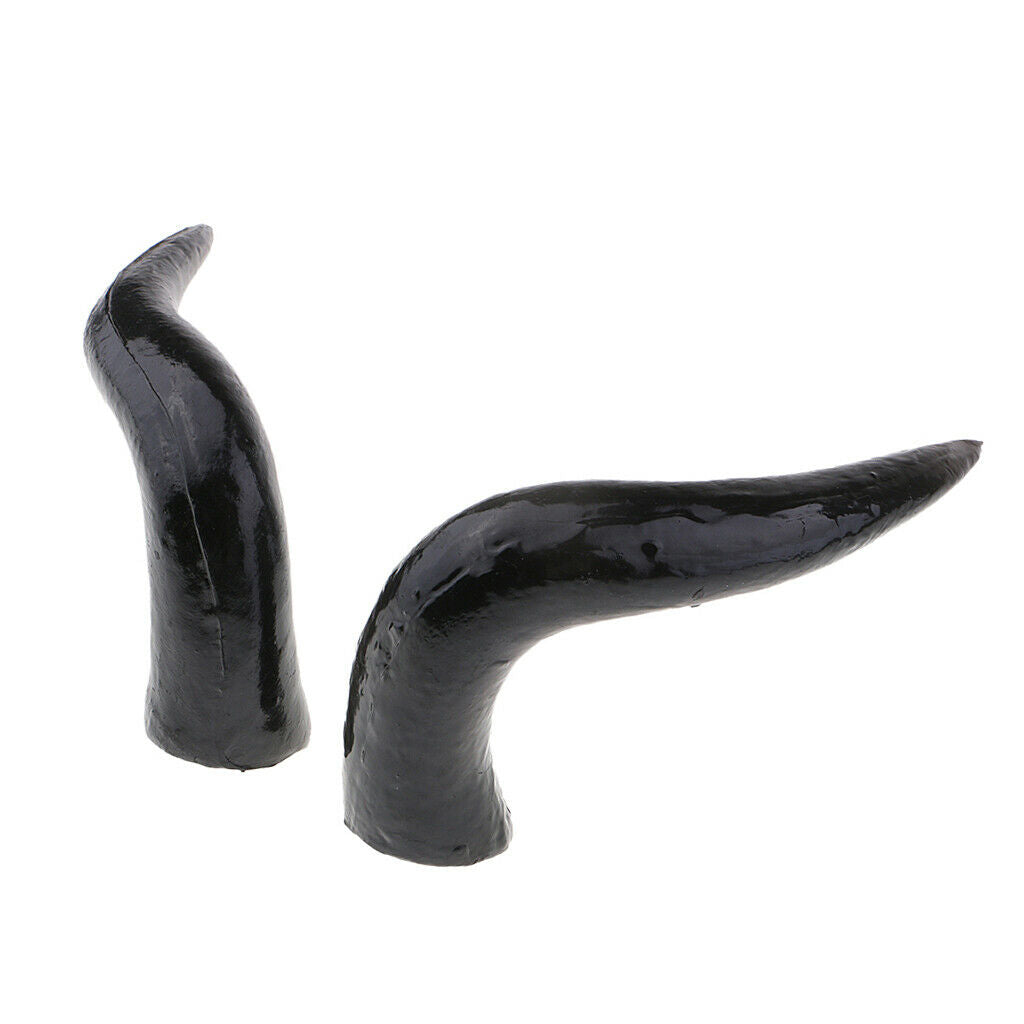Artificial OX Horn Halloween Costume Accessory Gothic Hair Headband DIY 20cm