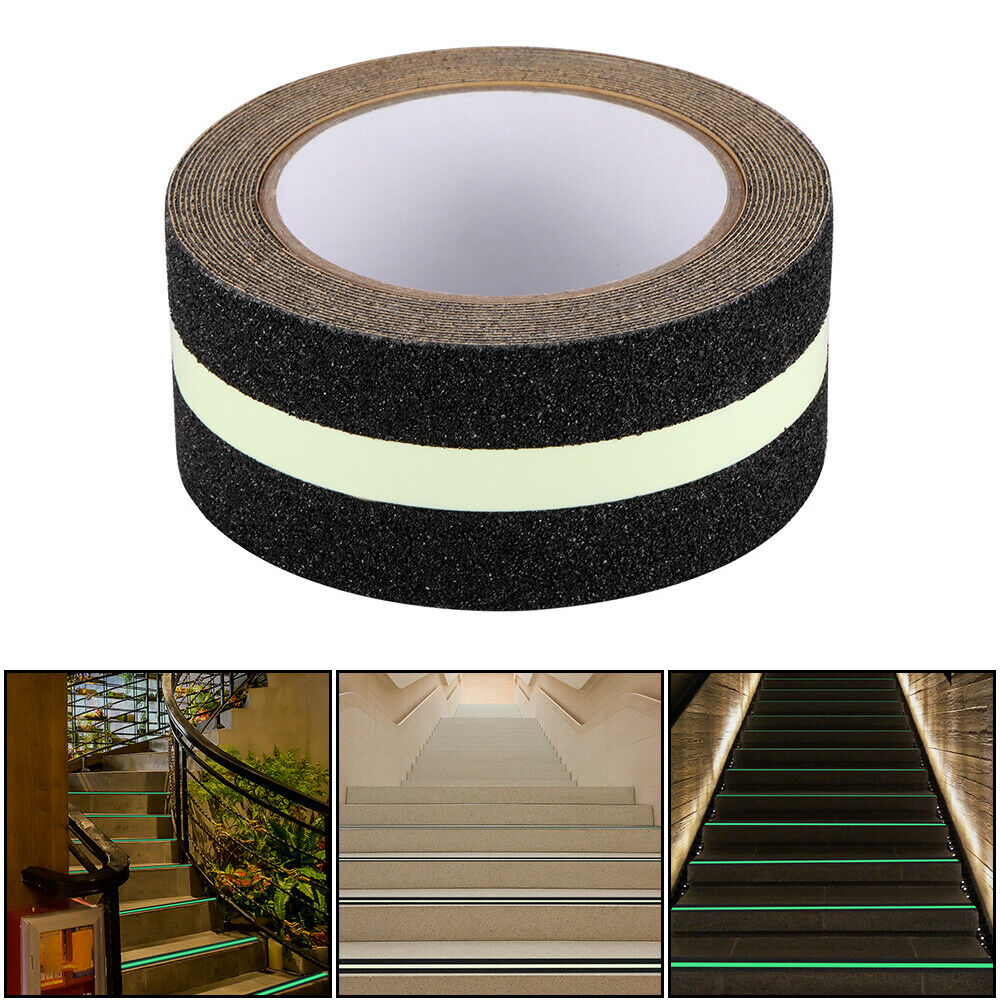 5M PVC Frosted Anti-Slip Adhesive Tape Glow In the Dark Safety for Stairs Floor