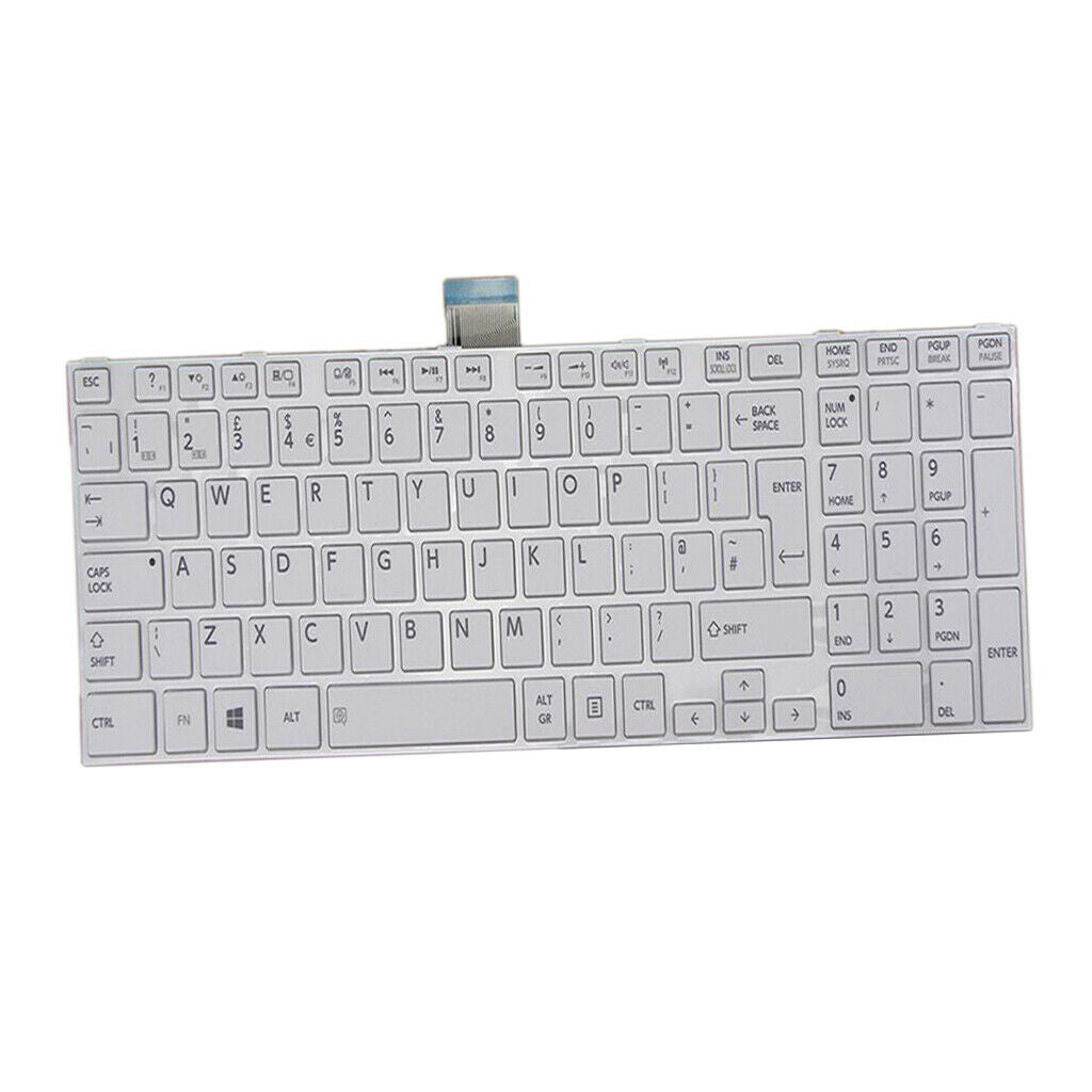 For   Satellite Laptop Standard Spanish Layout Keyboard White Frame