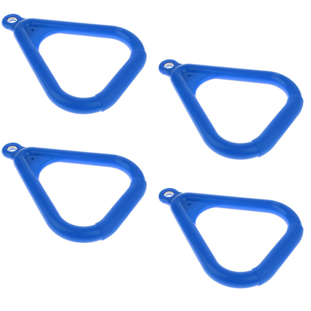 4x Gymnastic Rings Set Kids Children Garden Trapeze Swing Spare Parts Blue