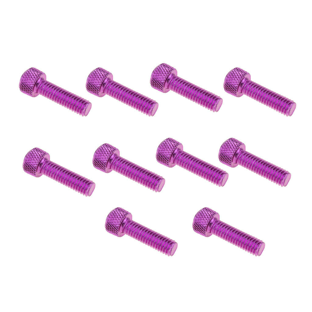10x Hex Socket Cap Head Screw Bolt Aluminum Alloy Purple M6 x 20mm