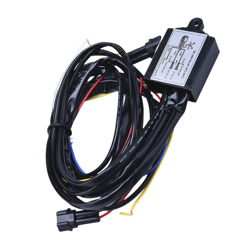 12V Car Vehicle DRL Daytime Running Light Dimmer Module Controller Harness