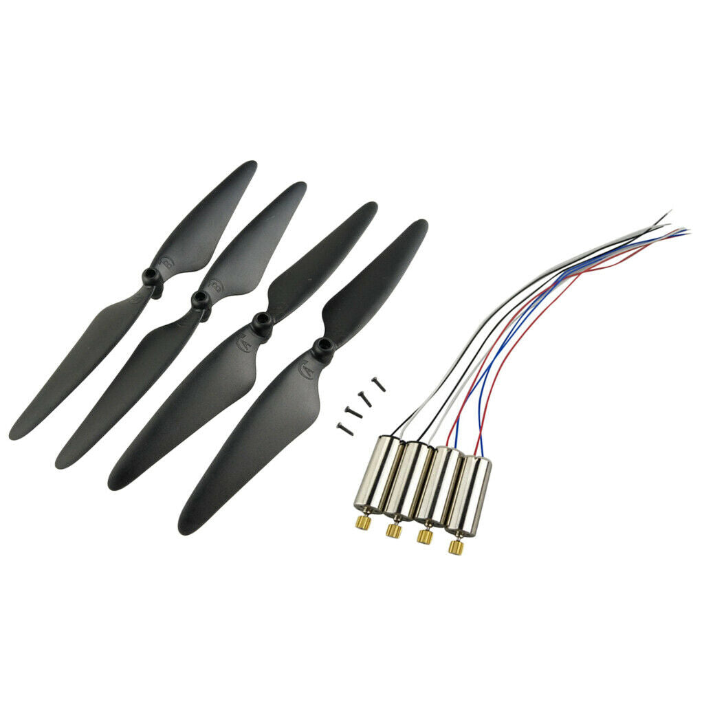 4 Pieces Propeller Blade Motor for   X4 H502S H502E Drone Parts Black