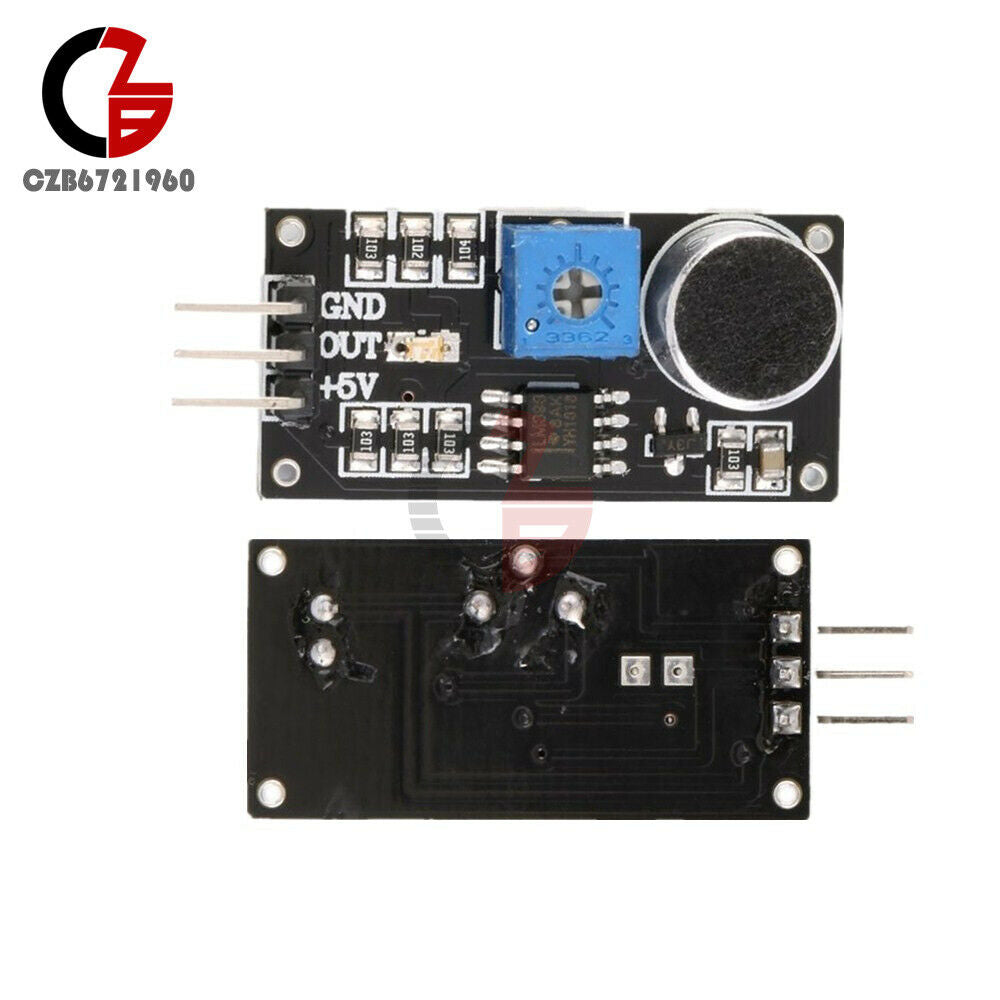 2PCS LM393 Microphone 0.5M Induction Distance Sound Sensor Dectection Module