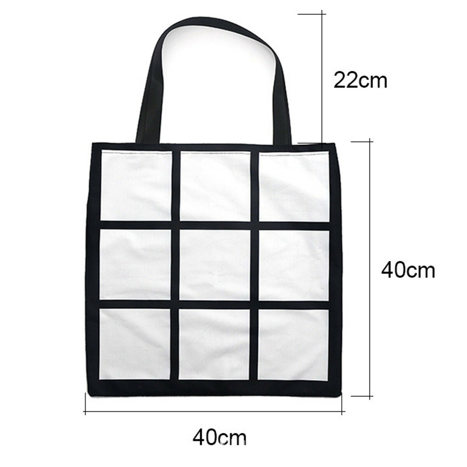 Sublimation Blank Panel Grocery Shopping Bag Printable Beach Casual Tote Bag