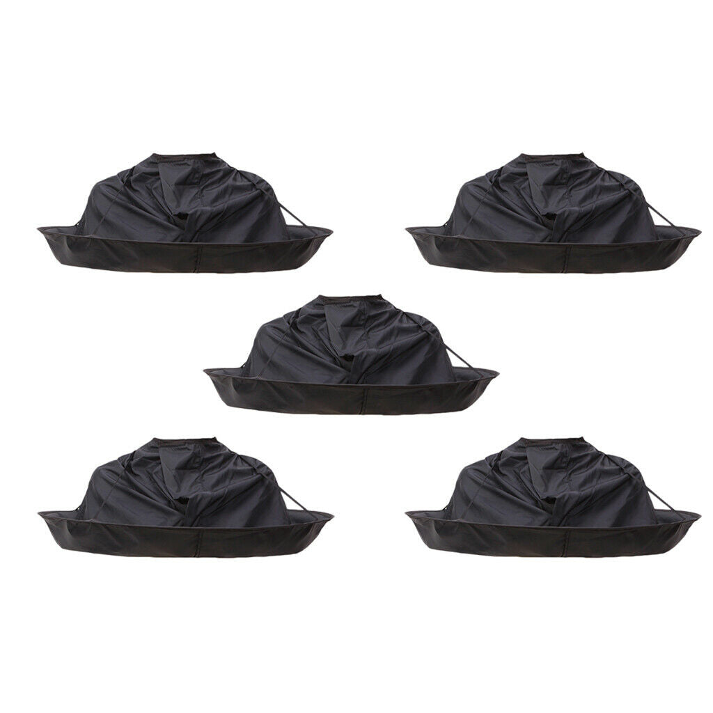 5pcs Black Hair Cutting Cape Salon Barber Hairdressing Cloak Beard Shaving