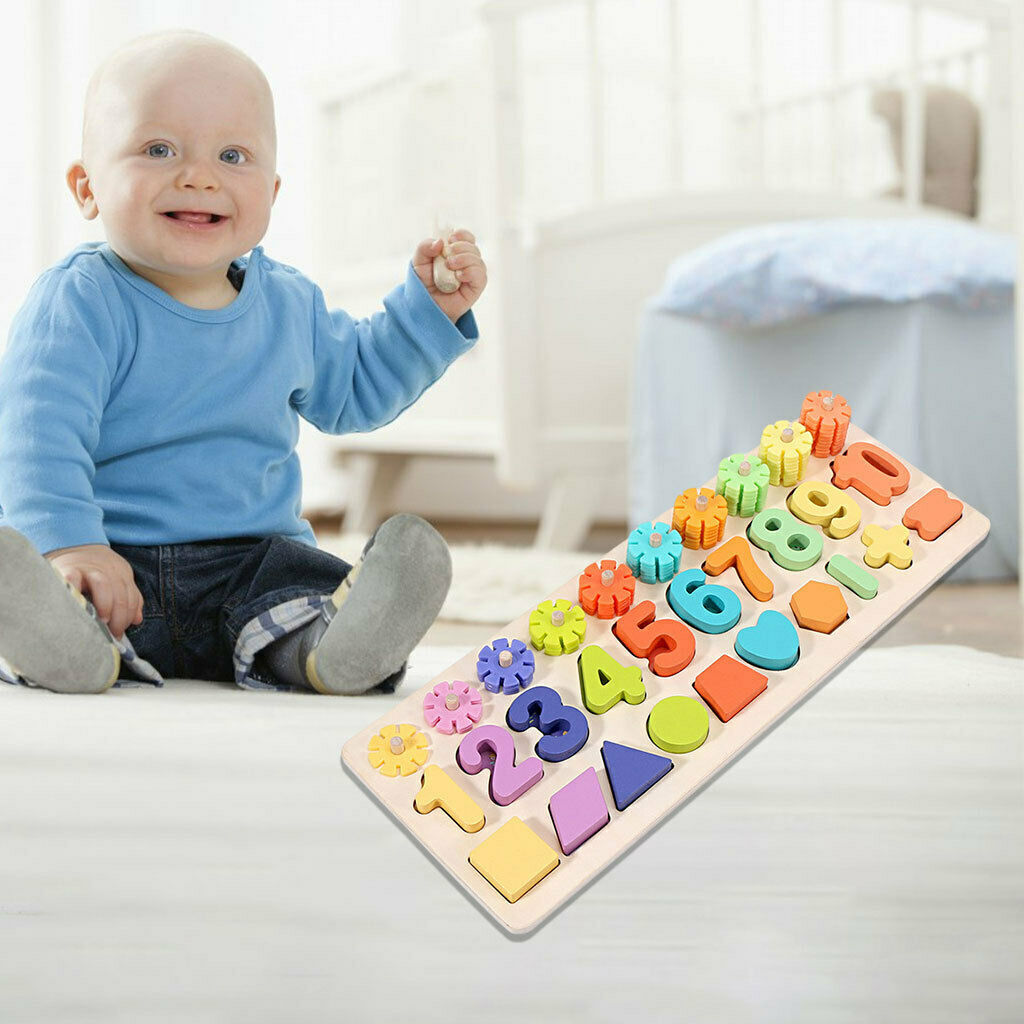 Three in One Matching Board Toys Math Shapes Game Nesting Parent-child