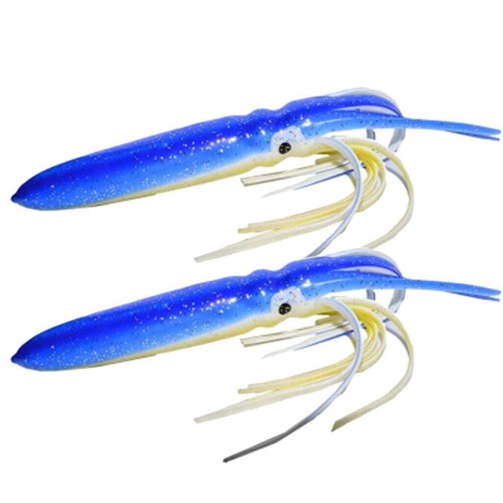 2PCS Octopus Rock Lures Soft Squid Fishing Lures Squids