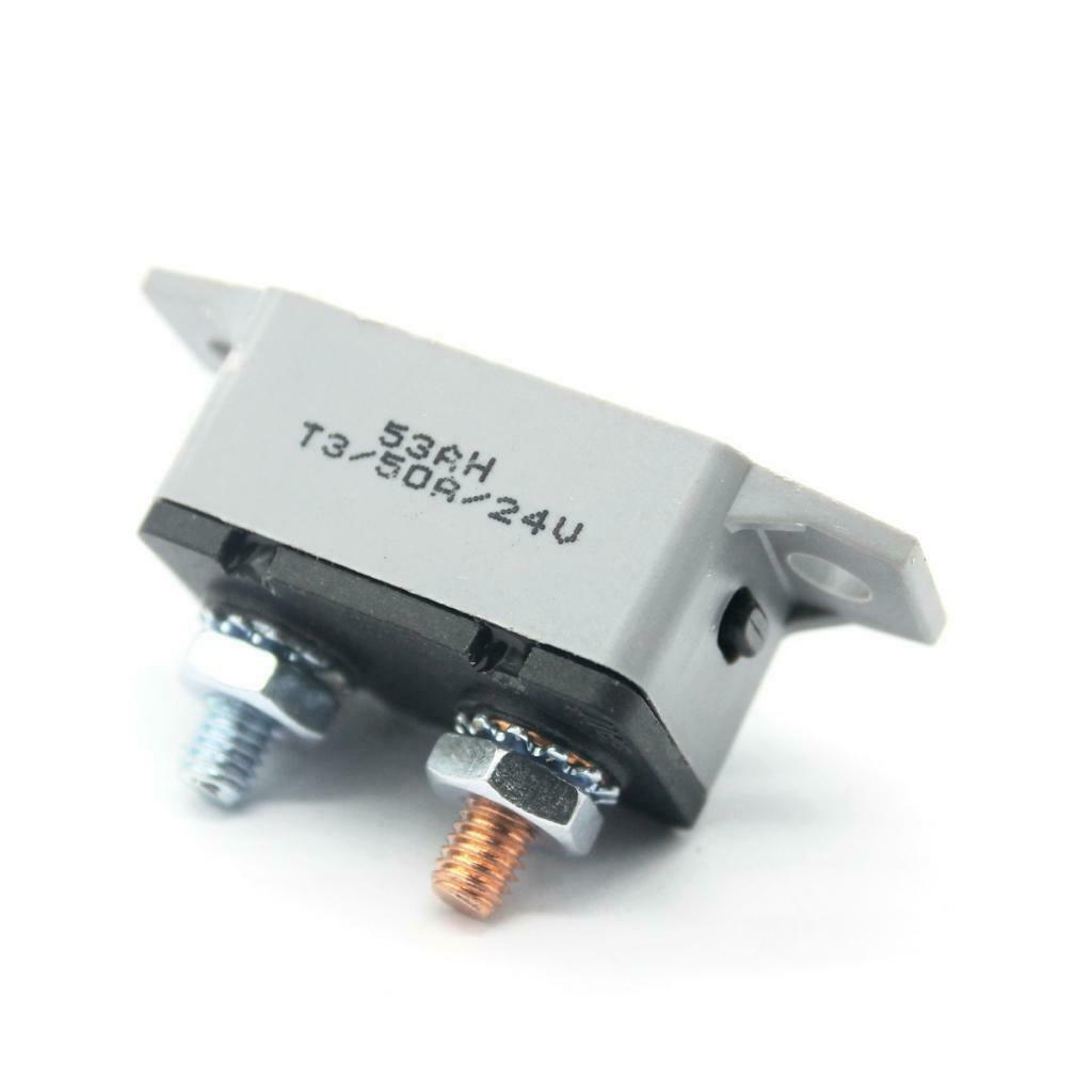 2 Pieces 12V-24V Car Boat Audio Circuit Breaker Manual Reset Fuseholder 50A