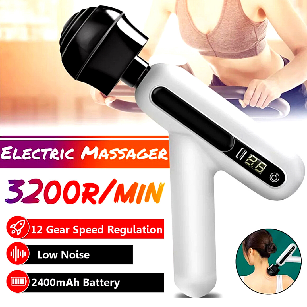 Massage Gun Touch Electric Massager Tissue Muscle Vibrating Relaxing Leg Body