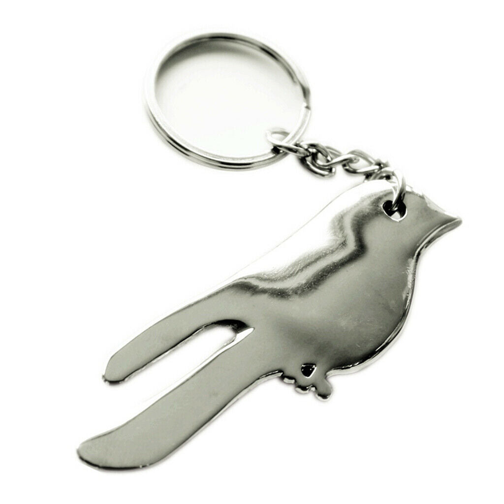 Hanging Car Pendant Metal Key Shining Birds Shaped Keychain for Girls