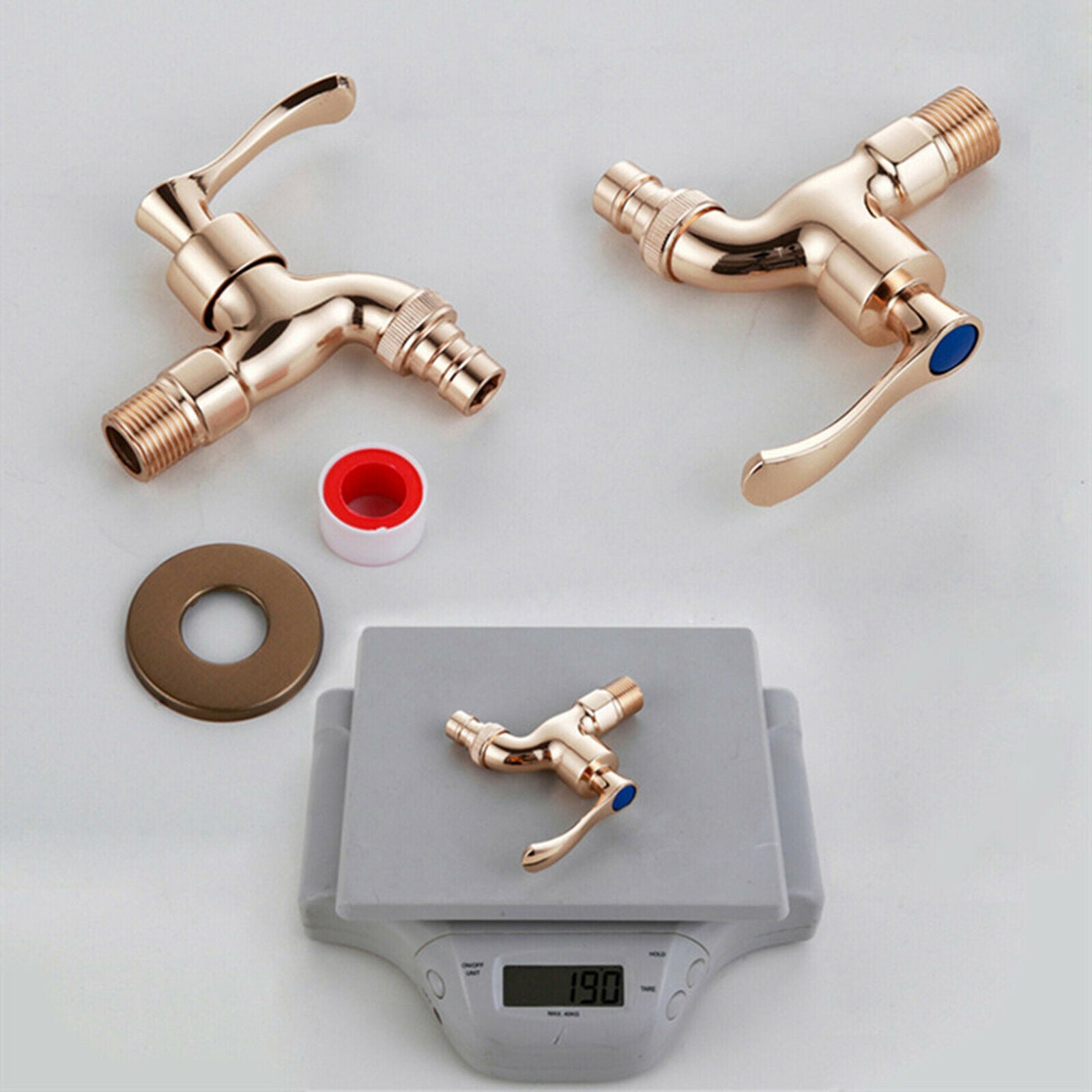Water Tap Indoor Outdoor Faucet Garden Bibcock for Bathroom Titanium