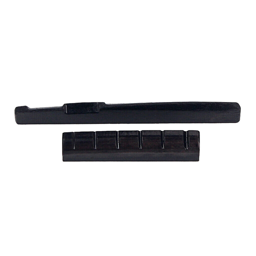 1 Set Black Camel Bone Bridge Saddle and Nut for Guitar Parts Accessory