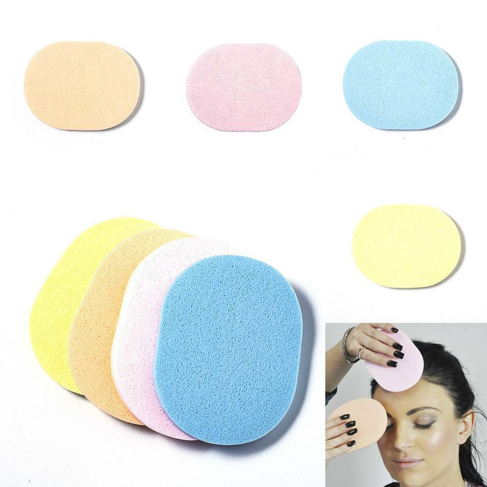 5* Portable Facial Wash Pad Makeup Remover Cleaning Sponge Puff Exfoliator Scrub