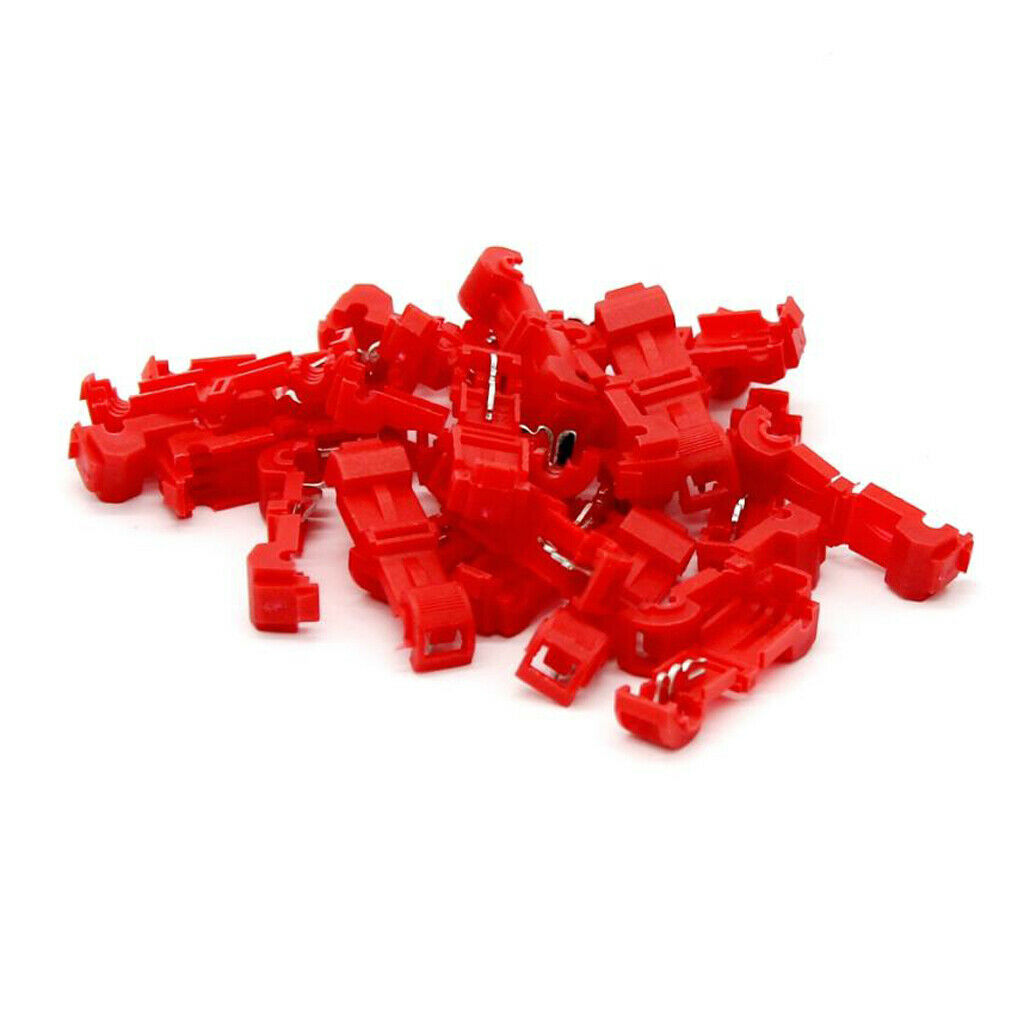 100 Pieces Quick Splice Insulated Wire Crimp Terminal & Male Spade Connector