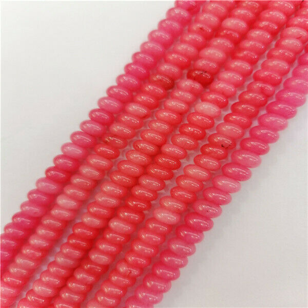 1 Strand 8x5mm Rose Malay Jade Rondelle Abacus Spacer Beads 15.5inch HH9338