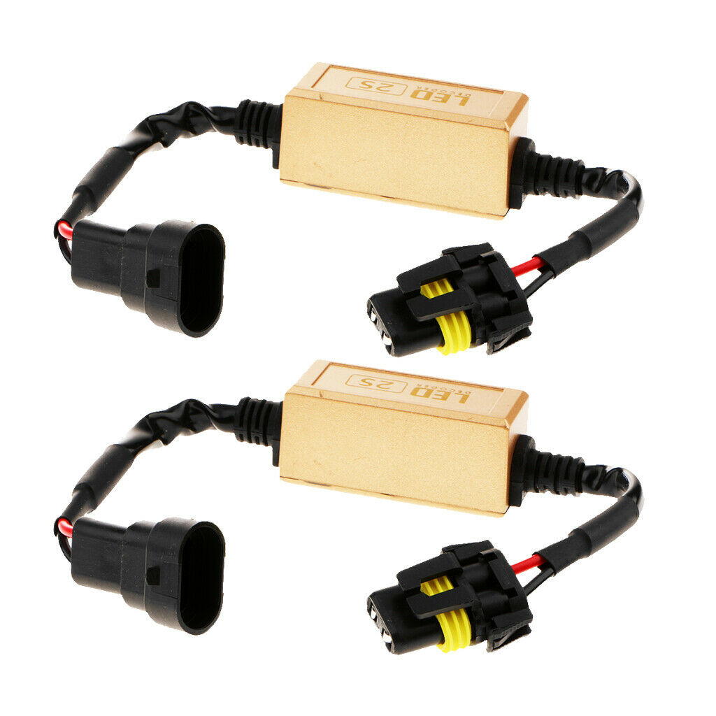 2pcs 9006 LED Headlight Error Free Anti Flicker Resistor Canceller Decoder