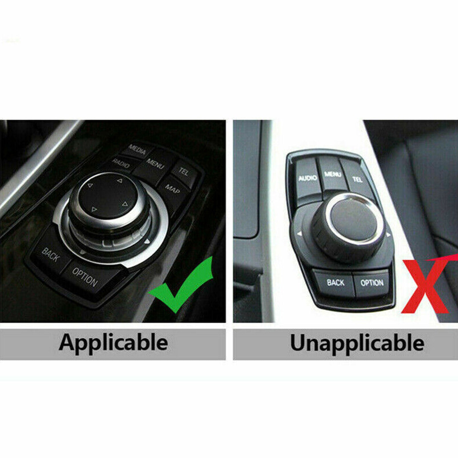1pc Ceramic Black IDrive Multimedia Knob Cover For BMW X1 X3 X4 X5 X6 1 2 3 5