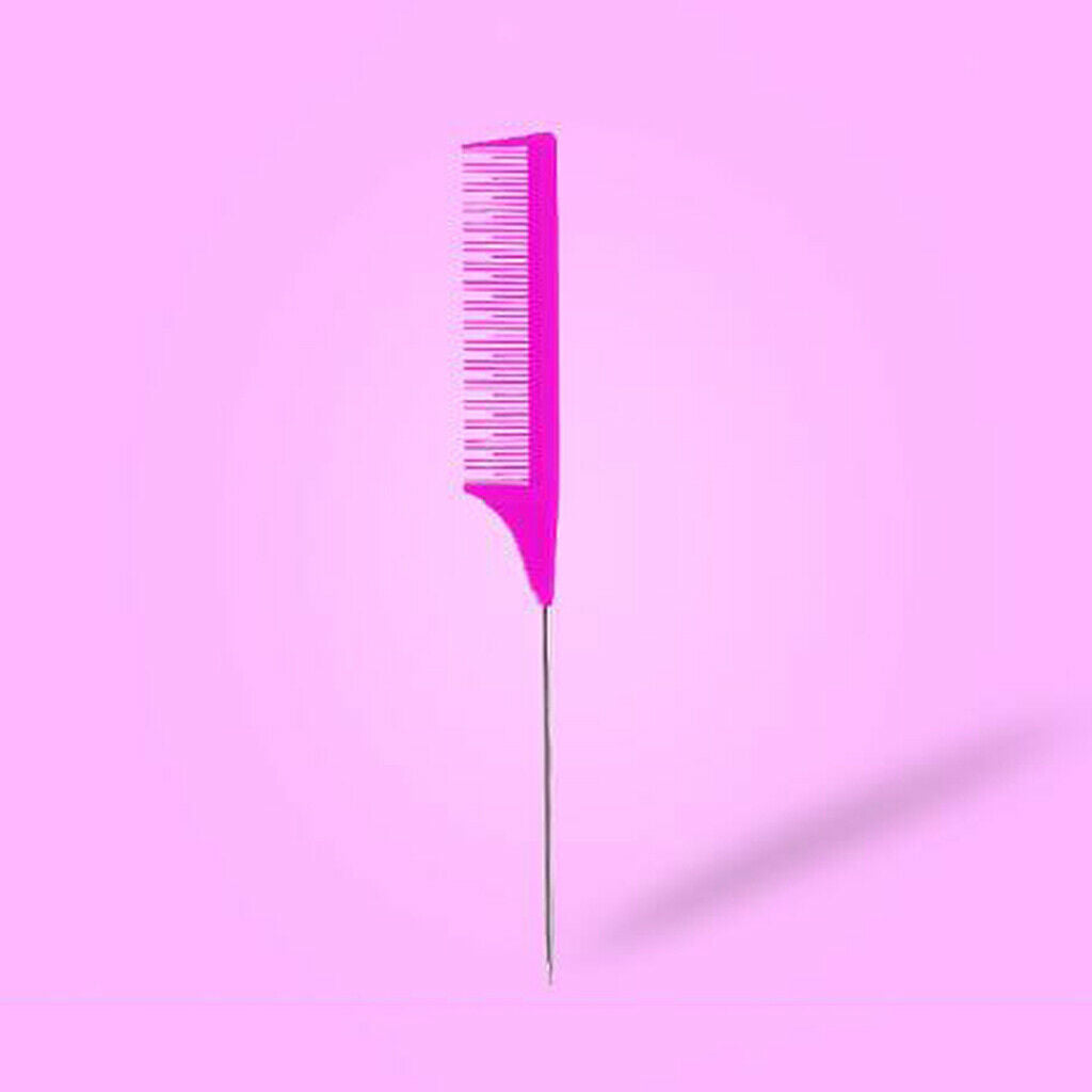 6pcs Barber Fine-Tooth Rat Tail Comb for Hair Dyeing Styling Detangling