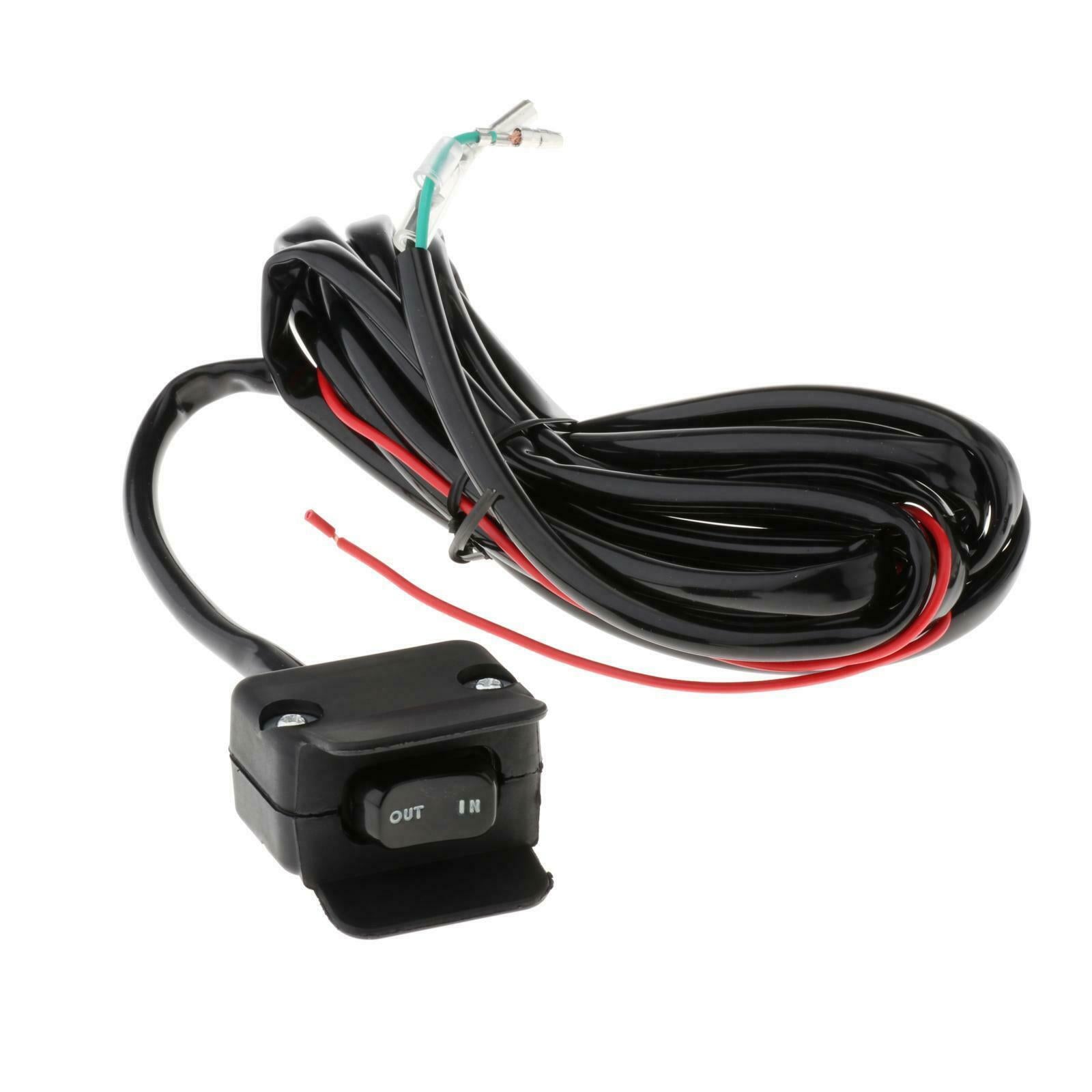 10 ft 12V Winch Rocker Thumb Switch Connectors with Mounting Bracket for ATV