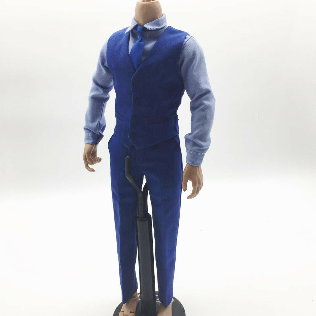 1/6 Male Shirt Pant Suit with Tie And Belt Clothing Kit for 12 Inch Action