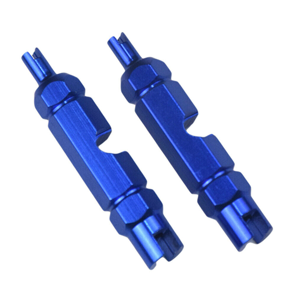 Pack of 2 Multifuction Valve Core Remover Wrench Mountain Bike Durable Blue
