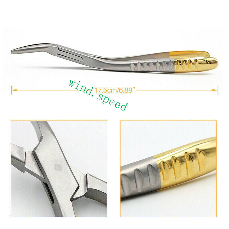 3pc Dental Root Fragment Minimally Invasive Tooth Extraction Forcep Plier Curved