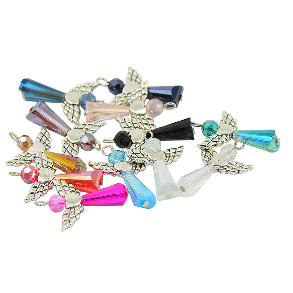 12Set Multicolor Angel Charms Pendants Beads DIY Earrings Jewelry Making