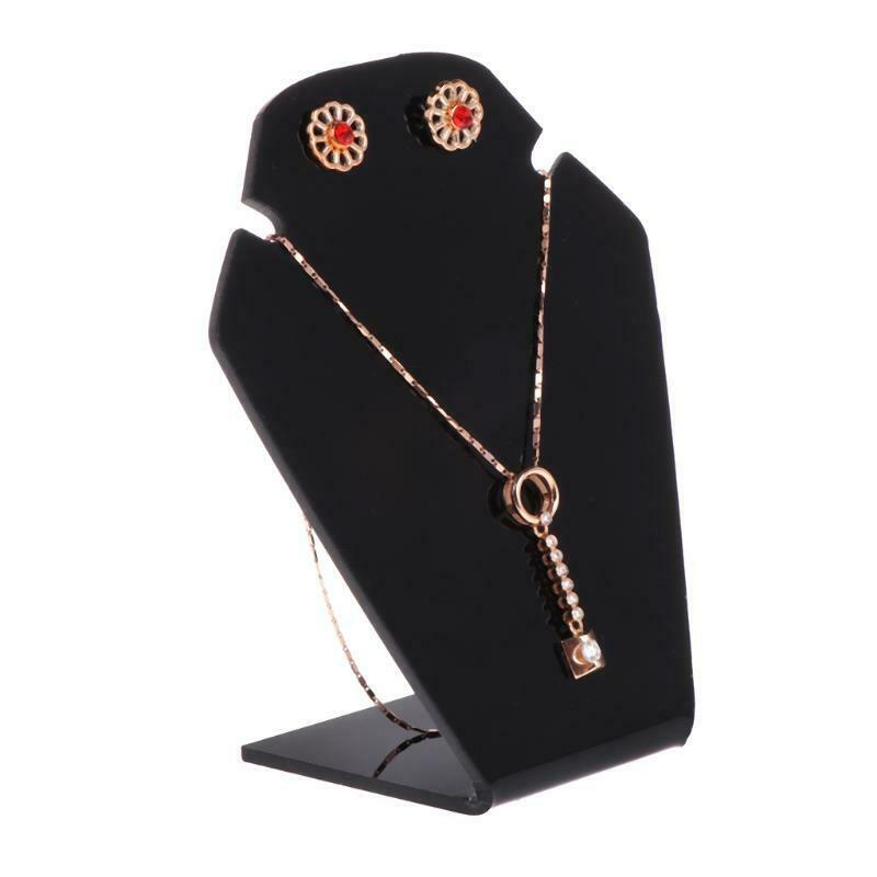 1 Set Jewelry Display Shelf Necklace Pendant Earrings Stud Stand Holder Showcase