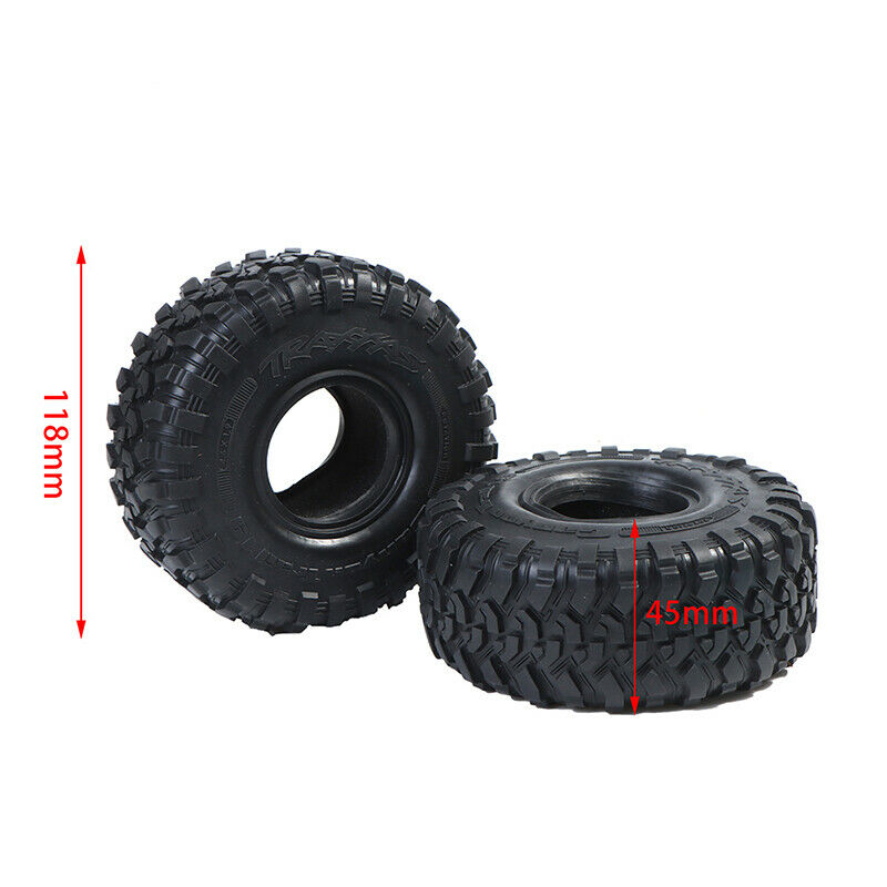 4pcs RC 120Mm 1.9 "Rubber Rocks Tires for SCX10 Trail 105 Rims TRX4 #8174I7CA