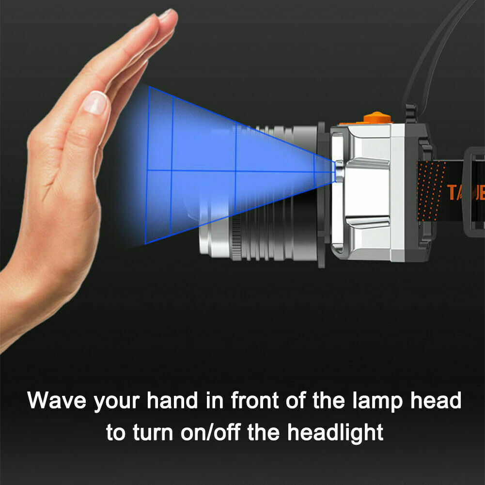 Waterproof Headlight Head Torch LED USB Rechargeable Headlight Fishing Camping