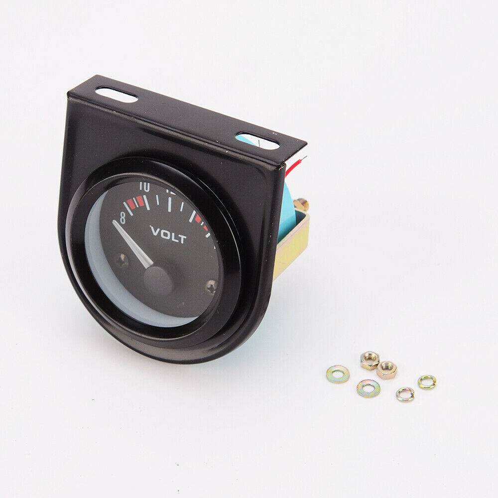 Car 8-16V Voltmeter Volt Gauge Meter 52mm Black